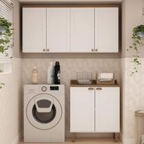 Armário Multiuso Lavanderia Modulado Área de Serviço 4 peças 58 Acquaflex Genialflex Armário Multiuso Lavanderia Modulado Área de Serviço 4 peças 58 Acquaflex Genialflex
