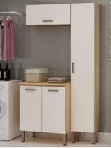 Armário Multiuso Lavanderia Modulado Área de Serviço 4 peças 60 Acquaflex Genialflex
