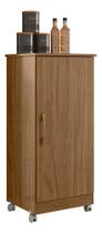 Armário Multiuso Lírio 1 Porta Naturale com Rodízios