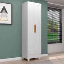Armário Multiuso Lite Branco Brilho 2 Portas 181cm Altura Área De Serviço MDP