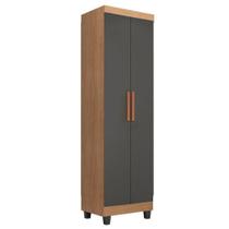 Armário Multiuso Lite Nature Cinza - Móveis Leão Armário Multiuso Lite Nature Cinza - Móveis Leão