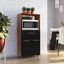 Armário Multiuso Luna 60cm 02 Pt e 01 Gvt CORBRANCO Com Nicho para Forno e Microondas