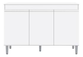 Armário Multiuso Manu 120cm 3 Portas C/tampo Branco