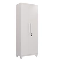 Armário Multiuso Master com Chave e Pés 182cm Branco Neve Armário Multiuso Master com Chave e Pés 182cm Branco Neve