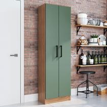 Armário Multiuso Milano 2 Portas 5 Prateleiras Freijó/Oliva - Irm Móveis Armário Multiuso Milano 2 Portas 5 Prateleiras Freijó/Oliva - Irm Móveis