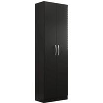 Armário Multiuso Milão com 2 Portas e 4 Prateleiras Evidencia Cor Preto Armário Multiuso Milão com 2 Portas e 4 Prateleiras Evidencia Cor Preto