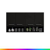 Armário Multiuso Modular Cozinha Lavanderia Aéreo 4 Portas Bonatto - Móveis Bonatto