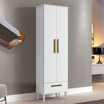 Armário Multiuso Natal 2 Portas 1 Gaveta Branco - Kaiki Móveis Armário Multiuso Natal 2 Portas 1 Gaveta Branco - Kaiki Móveis