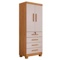 Armário Multiuso New Aurora 2 Portas 4 Gavetas Cin/Off