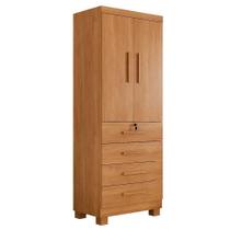 Armário Multiuso New Aurora 2 Portas 4 Gavetas Cinamomo Armário Multiuso New Aurora 2 Portas 4 Gavetas Cinamomo