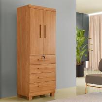 Armário Multiuso New Aurora 2 Portas 4 Gavetas Cinamomo Armário Multiuso New Aurora 2 Portas 4 Gavetas Cinamomo