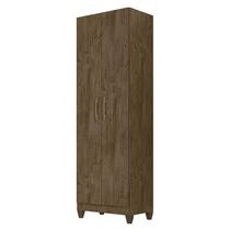 Armário Multiuso New Iris com 2 Portas Castanho Wood - PR Móveis