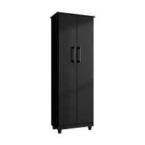 Armário Multiuso Nina 2 Portas Rud Rack Cor Preto Armário Multiuso Nina 2 Portas Rud Rack Cor Preto