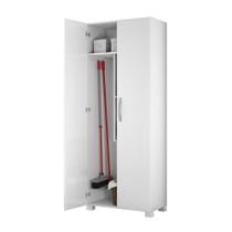 Armário Multiuso NT 4015 - 2 Portas Prateleiras Suporte p/ Vassouras - Notável Móveis Armário Multiuso NT 4015 - 2 Portas Prateleiras Suporte p/ Vassouras - Notável Móveis