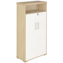 Armário Multiuso Office Com 2 Portas E Nicho Atria Executiva 173cm A02 Carvalho Branco - Lyam Decor Armário Multiuso Office Com 2 Portas E Nicho Atria Executiva 173cm A02 Carvalho Branco - Lyam Decor