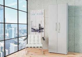 Armário Multiuso Organizador 2 Portas c/ Chave Córdoba Primus - Branco