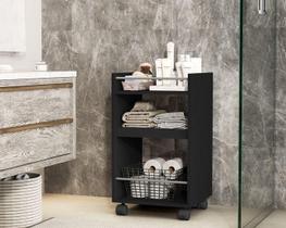 Armário Multiuso Organizador Banheiro Sala Decoração com Rodizio Amsterda cores - Comprar Moveis em Casa