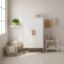 Armário Multiuso Organizador Lavanderia Sapateira 2 Portas Monica Cores - MJM Casa dos Moveis Cor:Branco Armário Multiuso Organizador Lavanderia Sapateira 2 Portas Monica Cores - MJM Casa dos Moveis Cor:Branco