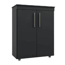 Armário Multiuso Organizador Office 2 Portas Advantage Preto Batrol Armário Multiuso Organizador Office 2 Portas Advantage Preto Batrol
