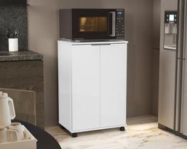 Armário Multiuso Organizador Sapateira 2 portas com rodizíos Pratic branco ENVIA SOMENTE 01 UN