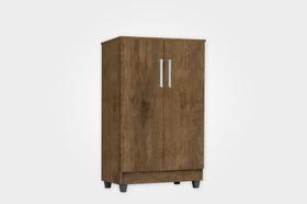 Armário / Multiuso / / Organizador / Sapateira SM 02 Portas Retrô e 04 Repartições Cor Jequitiba