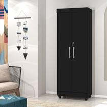 Armário Multiuso Organizador Sapateira Texas 1,80 C Chave Preto J&A Móveis Armário Multiuso Organizador Sapateira Texas 1,80 C Chave Preto J&A Móveis