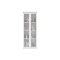 Armário Multiuso p/ Área Serviço AM-3111 c/ 2 Portas c/ Vidro Branco - Tecno Mobili