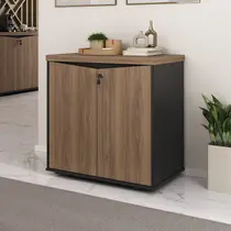 Armário Multiuso para Escritório Baixo com Chave 2 Portas Y37