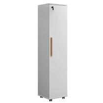 Armário Multiuso Para Escritório Com Chave E Rodízios 1 Porta Lune Branco J&a Branco