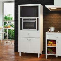 Armário Multiuso para Forno e Microondas 2 Portas 1 Gav Multimóveis CR20005 Branco Armário Multiuso para Forno e Microondas 2 Portas 1 Gav Multimóveis CR20005 Branco