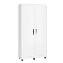 Armario Multiuso Para Lavanderia Dispensa Organizador de Produtos 2 Portas com Prateleiras MDF Estilo Moderno