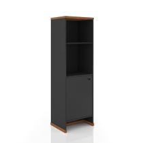 Armário Multiuso Para Sala Com 3 Prateleiras E 1 Porta Berlin - ViaNossa Armário Multiuso Para Sala Com 3 Prateleiras E 1 Porta Berlin - ViaNossa