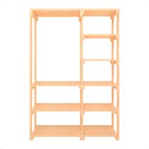 Armário Multiuso Prateleiras Escritório Arara Guarda Coisas Aberto Armário Multiuso Prateleiras Escritório Arara Guarda Coisas Aberto