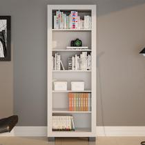 Armário Multiuso Sapateira de Madeira Valdemóveis Flex Com 5 Prateleiras e Pés Branco