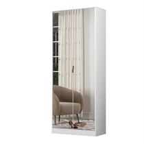 Armário Multiuso Sapateira Grife 2 Portas Branco com Espelho - Demóbile