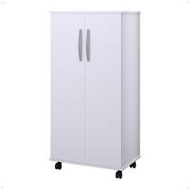 Armário Multiuso Sapateira Quarto Com Rodinhas Naiara Cor - Branco - MJM Casa dos Móveis