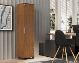 Armário Multiuso Stella Organizador 1 Porta com chave 3 Prateleiras Lavanderia Quarto Escritório Área de Serviço