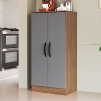 Armário Multiuso Turim 2 Portas Freijo//Cinza - Irm Móveis Armário Multiuso Turim 2 Portas Freijo//Cinza - Irm Móveis