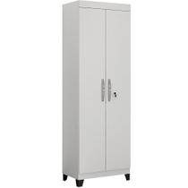 Armário Multiuso Valdemóveis Asteca 2 portas com chave - Branco Brilho Armário Multiuso Valdemóveis Asteca 2 portas com chave - Branco Brilho