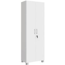 Armário Multiuso Vegas 2 Portas com Chave San Marino Cor Branco Armário Multiuso Vegas 2 Portas com Chave San Marino Cor Branco