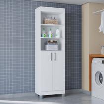 Armário Multiuso Versati c 2 Portas e 5 Prateleiras Divisível Para Escritório Quarto Lavanderia Poquema Armário Multiuso Versati c 2 Portas e 5 Prateleiras Divisível Para Escritório Quarto Lavanderia Poquema