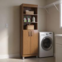 Armário Multiuso Versati c 2 Portas e 5 Prateleiras Divisível Para Escritório Quarto Lavanderia Poquema