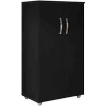 Armário Multiutilização Rosa 2 Portas 3 Prateleiras Preto Armário Multiutilização Rosa 2 Portas 3 Prateleiras Preto