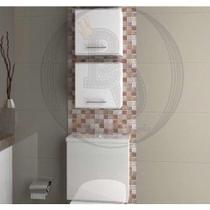 Armário Nicho Para Banheiro 2 Peças 30x30x20cm Com Fundo Branco Armário Nicho Para Banheiro 2 Peças 30x30x20cm Com Fundo Branco