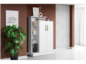 Armário Office Multiuso 2 Portas 7 Prateleiras Aramóveis Florença