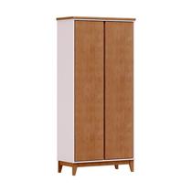 Armario Organizador 2 Portas Prata Off White / Freijó - FN