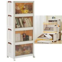 Armario Organizador 4 Andares Empilhavel Dobravel Porta Objetos Roupa Livro Organizaçao Cozinha Sala Varanda Lavanderia