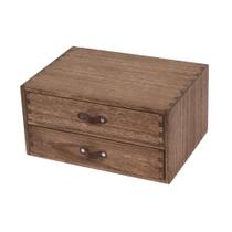 Armário organizador de mesa DDYURI Wood 2 Drawer Dark Armário organizador de mesa DDYURI Wood 2 Drawer Dark