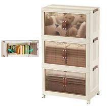 Armario Organizador Dobravel 3 Andares Empilhavel Porta Objetos Roupa Tapete Multiuso Quarto Varanda Lavanderia Multiuso