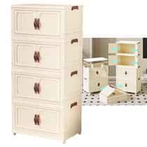 Armario Organizador Dobravel 4 Andares Empilhavel Porta Objetos Roupa Decoraçao Organizaçao Quarto Sala Casa Escritorio